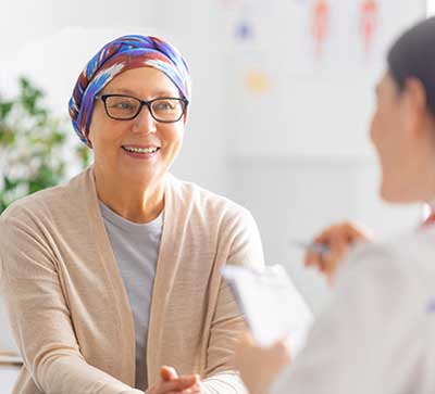 woman talking to her doctor